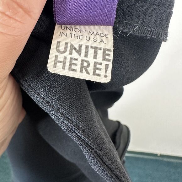 Ralph Lauren Collection Purple Label Pants Size 10 Vintage Wool Wide Leg Black - Picture 8 of 10